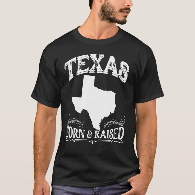 Camiseta Nascer e Raise do Longhorn State Texas Pride Texas (Frente)