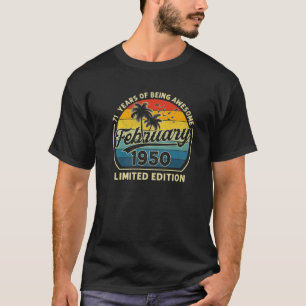 Camiseta Nascer Em 1950 Retro Vintage 71Ruas Aniversário Pr