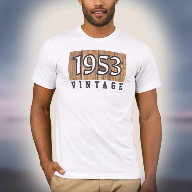 Camiseta Nascer em 1953 (Criador carregado)