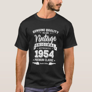 Camiseta Nascer Em 1954 Vintage Birthday Feito Em 1954