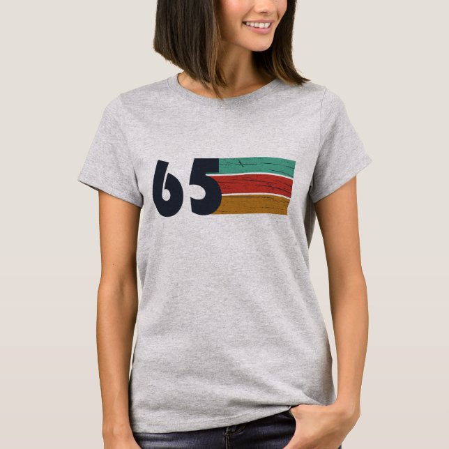 Camiseta Nascer em 1965, 60º presente de aniversário (Frente)