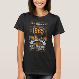 Camiseta Nascer Em 1965 A Lenda Viva Muito Rara Aniversário