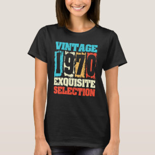 Camiseta Nascer Em 1970 Seleção De requinte De Aniversário 