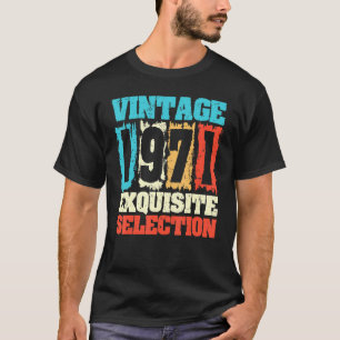 Camiseta Nascer Em 1971 Seleção De requinte De Aniversário 