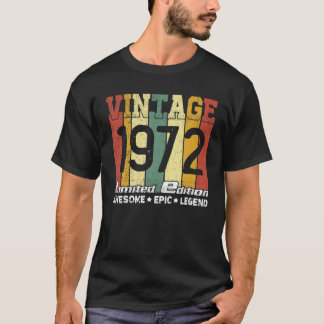 Camiseta Nascer Em 1972 49º Aniversário Oferece Uma Legena 