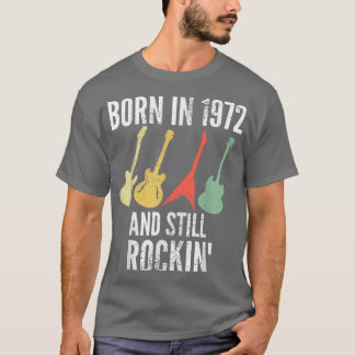Camiseta Nascer em 1972 e ainda Rockin 50th Birthday Guitar