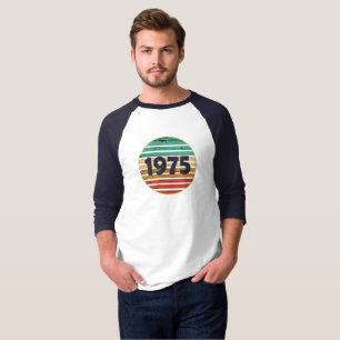 Camiseta Nascer em 1975 vintage 50º presente de aniversário