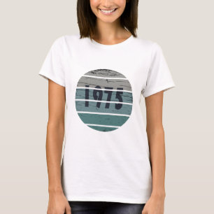 Camiseta Nascer em 1975 vintage 50º presente de aniversário