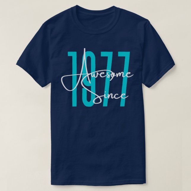 Camiseta Nascer em 1977 (Frente do Design)