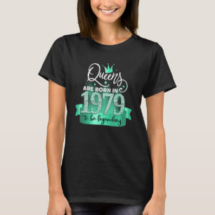 Camiseta Nascer em 1979 I Black Turquoise Party Outfit & Ac