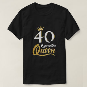 Camiseta Nascer Em 1980 Minha Rainha aniversário de 40 ano