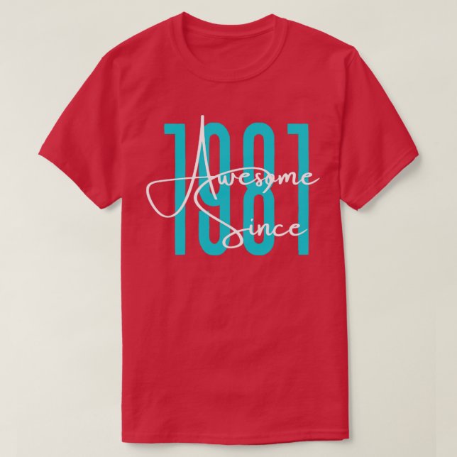 Camiseta Nascer em 1981 (Frente do Design)