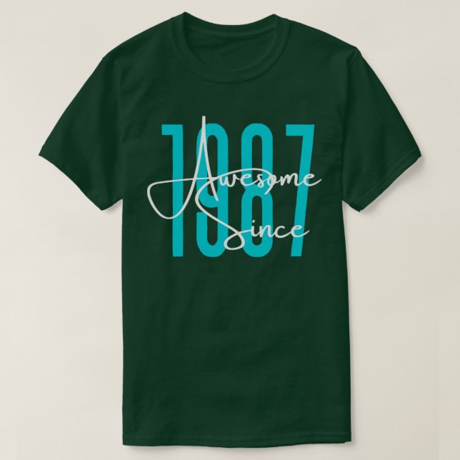 Camiseta Nascer em 1987 (Frente do Design)