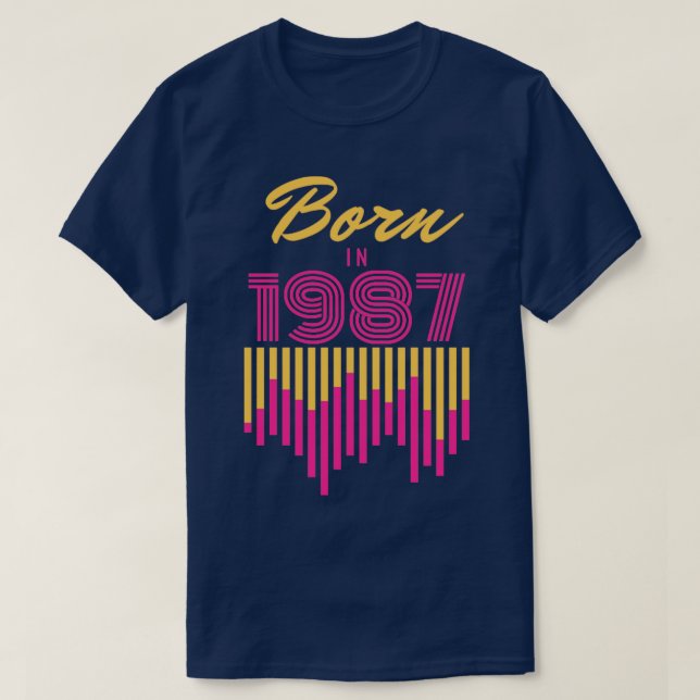 Camiseta Nascer em 1987 (Frente do Design)