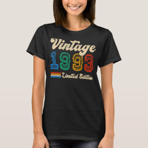 Camiseta Nascer Em 1993 Vintage aniversário de 30 anos Retr
