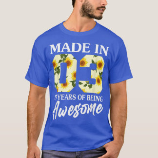 Camiseta Nascer em 2003, 19 anos, 19 anos, adolescentes do