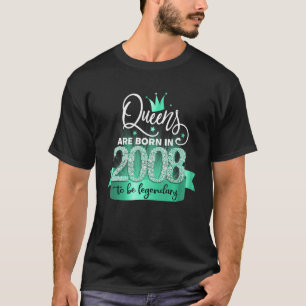 Camiseta Nascer em 2008 I Black Turquoise Party Outfit & Ac