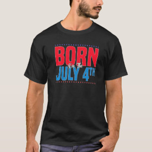 Camiseta Nascer Em 4 De Julho De Aniversário Pa