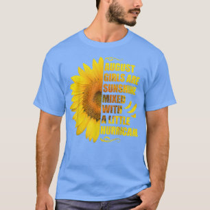 Camiseta Nascer Em Agosto Mulheres Aniversário Lover Sunflo