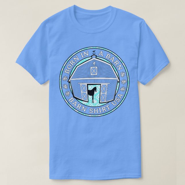 Camiseta Nascer em Barn Barn EUA (Frente do Design)