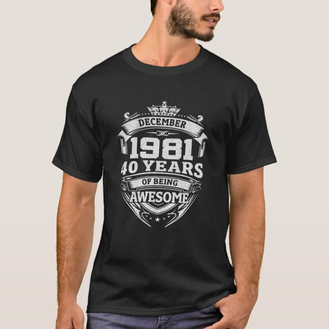 Camiseta Nascer Em Dezembro De 1981 (Frente)