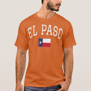 Camiseta Nascer Em El Paso Teas TX, Bandeira Do Estado TX