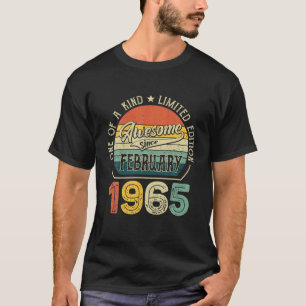 Camiseta Nascer Em Fevereiro De 1965 57 Anos Tee Vintage 57