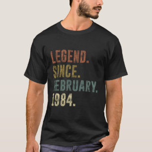 Camiseta Nascer Em Fevereiro De 1984 Legenda 37 Anos 37 Ano