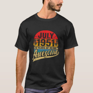 Camiseta Nascer Em Julho De 1951 Edição Limitada 70 Anivers