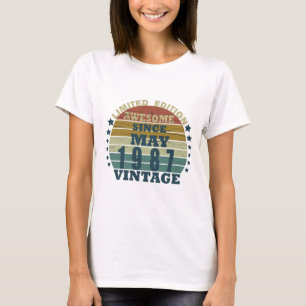 Camiseta nascer em maio de 1987