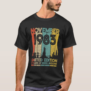 Camiseta Nascer Em Novembro De 1983 Birthday Limited Editio