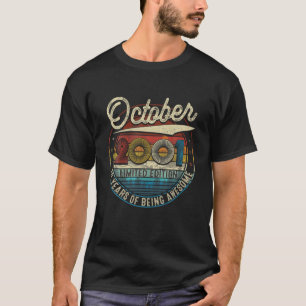 Camiseta Nascer Em Outubro De 2001 20 Anos Nascimento De Te