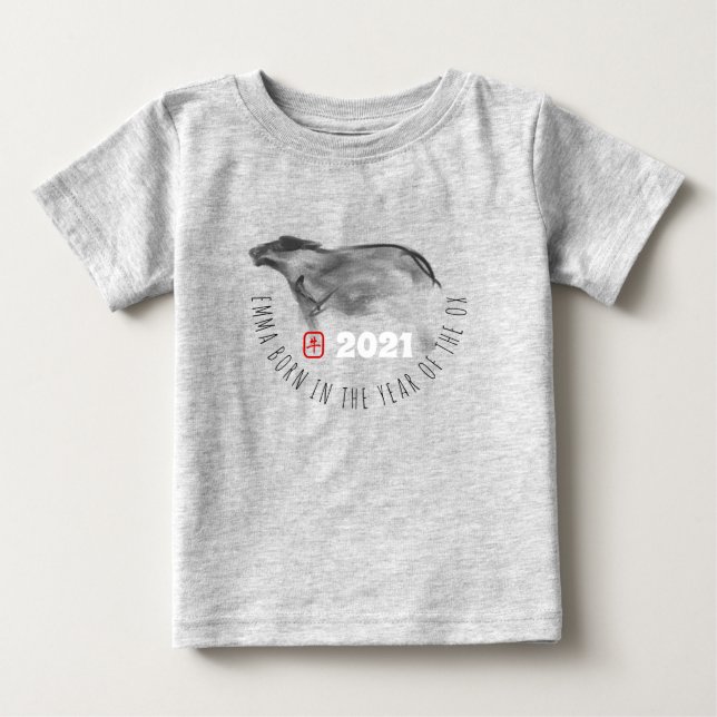 Camiseta Nascer em OX China Ano Novo 2021 (Frente)