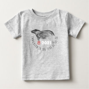 Camiseta Nascer em OX China Ano Novo 2021 Baby Tee