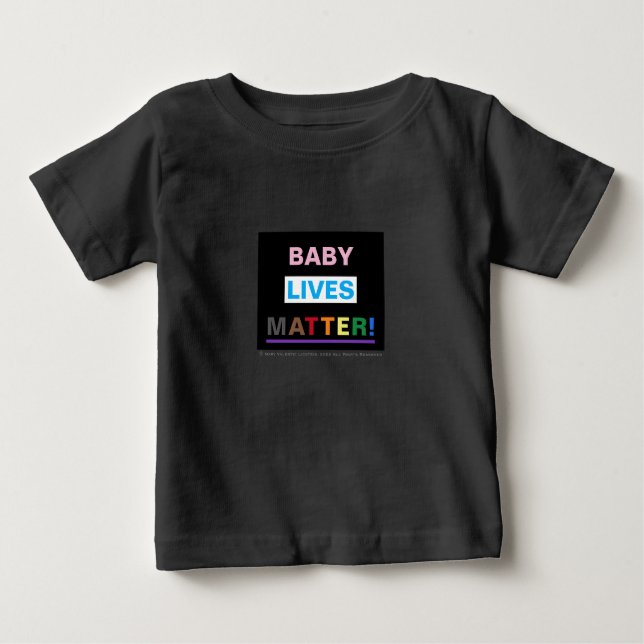 Camiseta Nascer em Peace™ 'Baby Lives Matter' (Frente)
