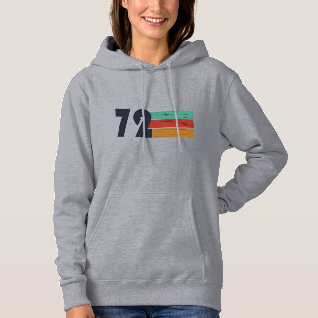 Camiseta nascer em presente de aniversário de 1972 (Frente)