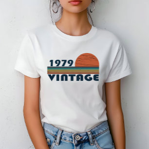 Camiseta nascer em presente de aniversário de 1979