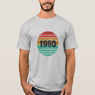 Camiseta Nascer em presente de aniversário de 1980