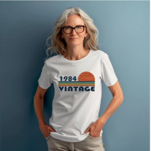 Camiseta nascer em presente de aniversário de 1984