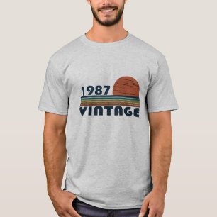 Camiseta nascer em presente de aniversário de 1987