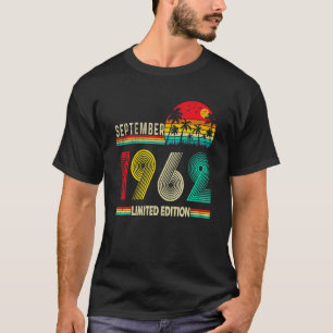 Camiseta Nascer Em Setembro De 1962 Vintage 60º Aniversário
