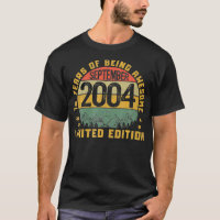 Nascer Em Setembro De 2004 16 Anos Tee Vintage 16º