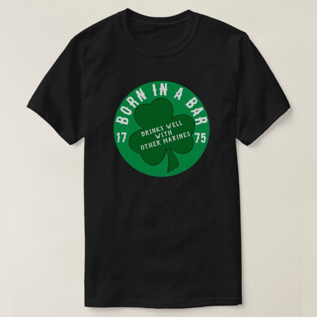 CAMISETA NASCER EM UM BAR 1775 (Frente do Design)