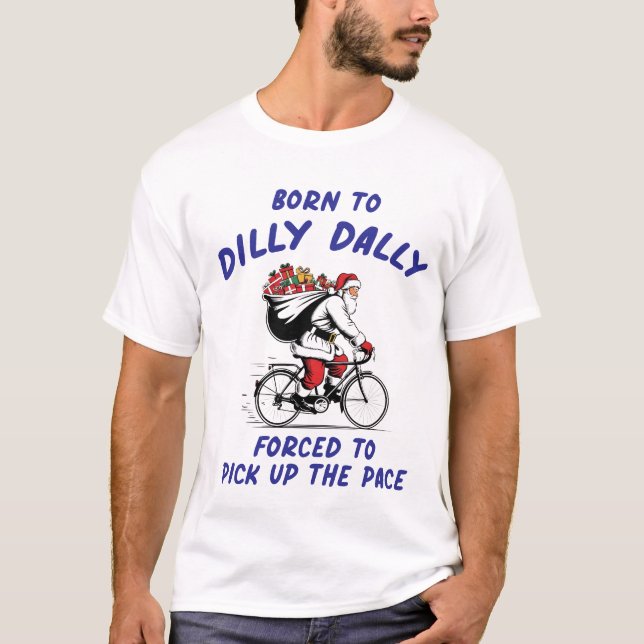Camiseta Nascer Engraçado De Feliz Natal, Papais noeis (Frente)