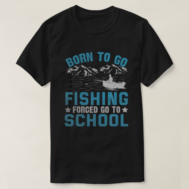 Camiseta Nascer Engraçado De Ir Pescar Pescador De Peixes-P (Frente do Design)