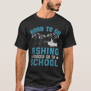 Camiseta Nascer Engraçado De Ir Pescar Pescador De Peixes-P