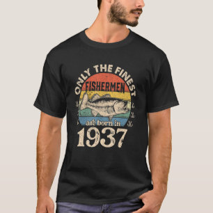 Camiseta Nascer Engraçado De Pescadores Em 1937, 85 Homens