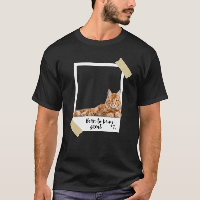 Camiseta Nascer Este Excelente De Gato E Kit De Moa De Main (Frente)