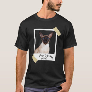 Camiseta Nascer Este Excelente De Gato Siamês E Gatinho
