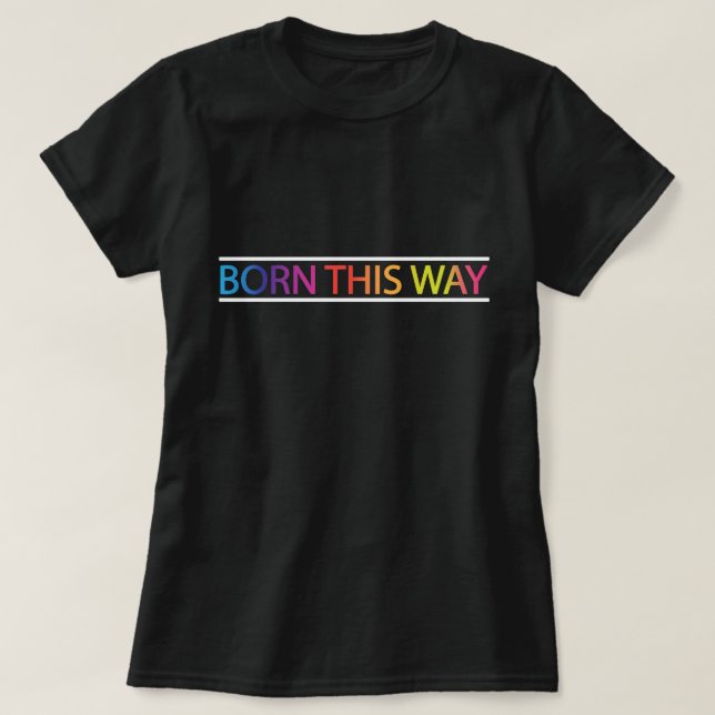 Camiseta Nascer este mês do orgulho da maneira LGBT (Frente do Design)